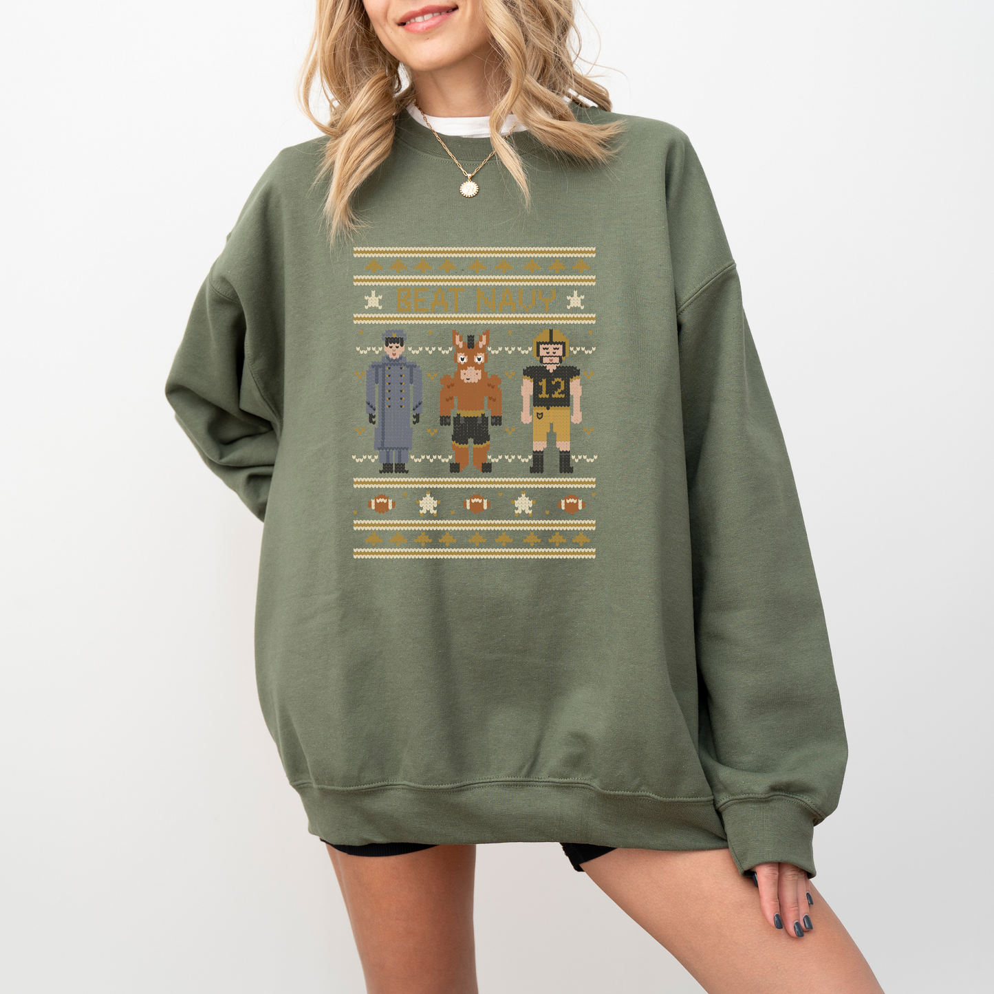 Beat Navy Fair Isle Sweatshirt