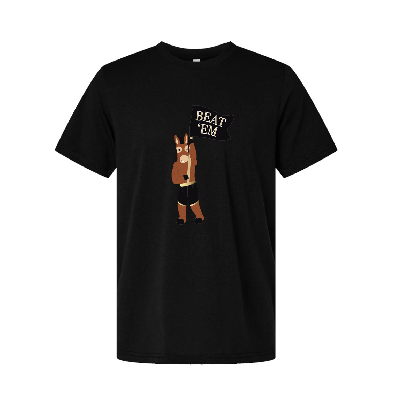 Beat 'Em Blackjack the Mule White Tee