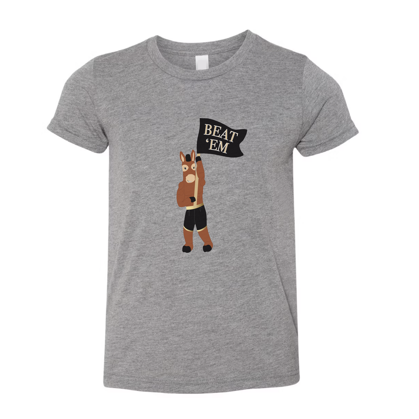 Beat 'Em Blackjack the Mule White Tee