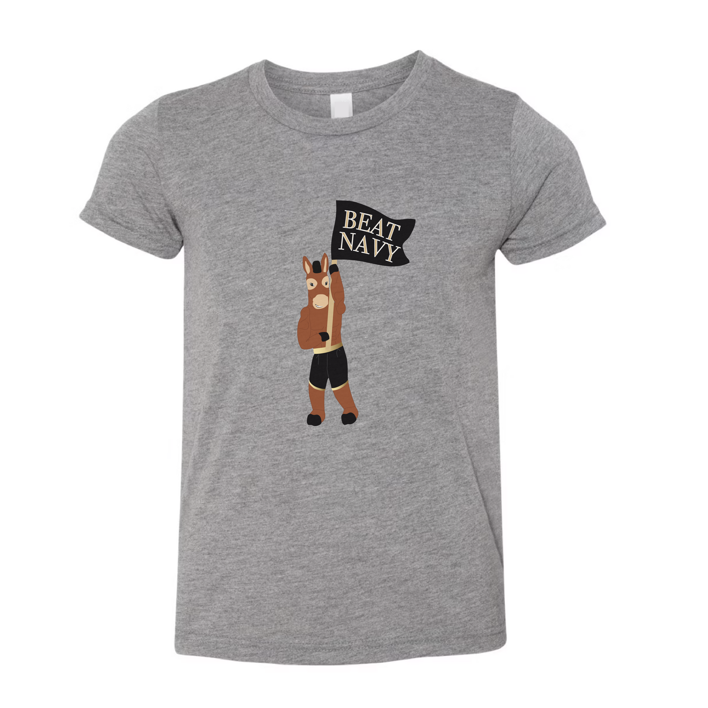 Beat Navy Blackjack the Mule White Tee