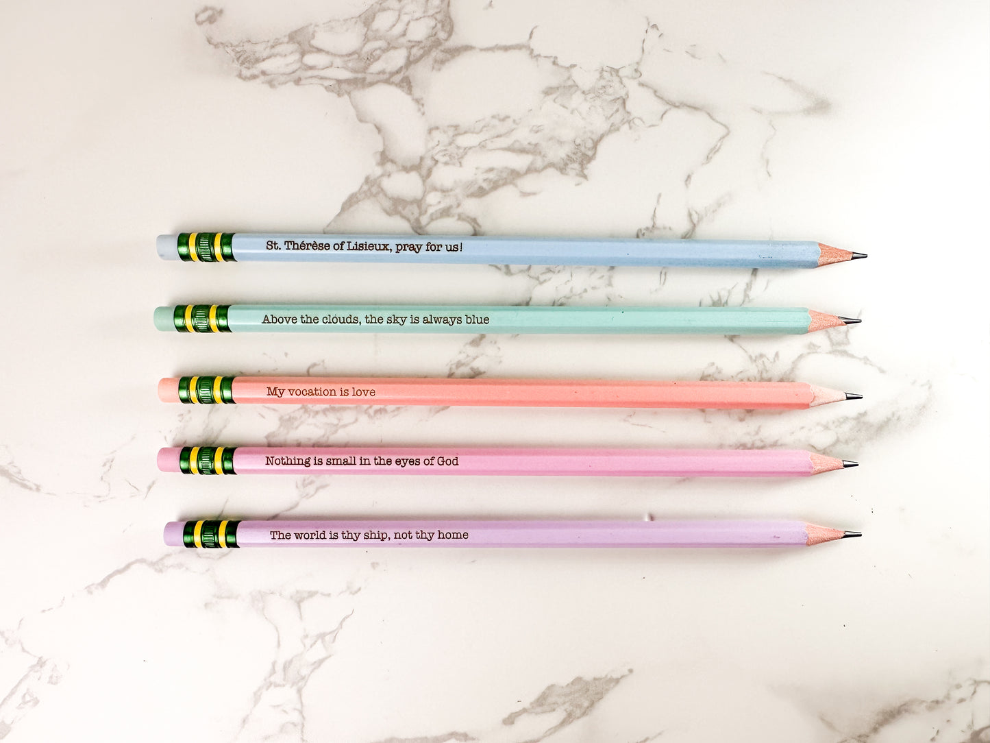 St. Therese of Lisieux Engraved Pencils