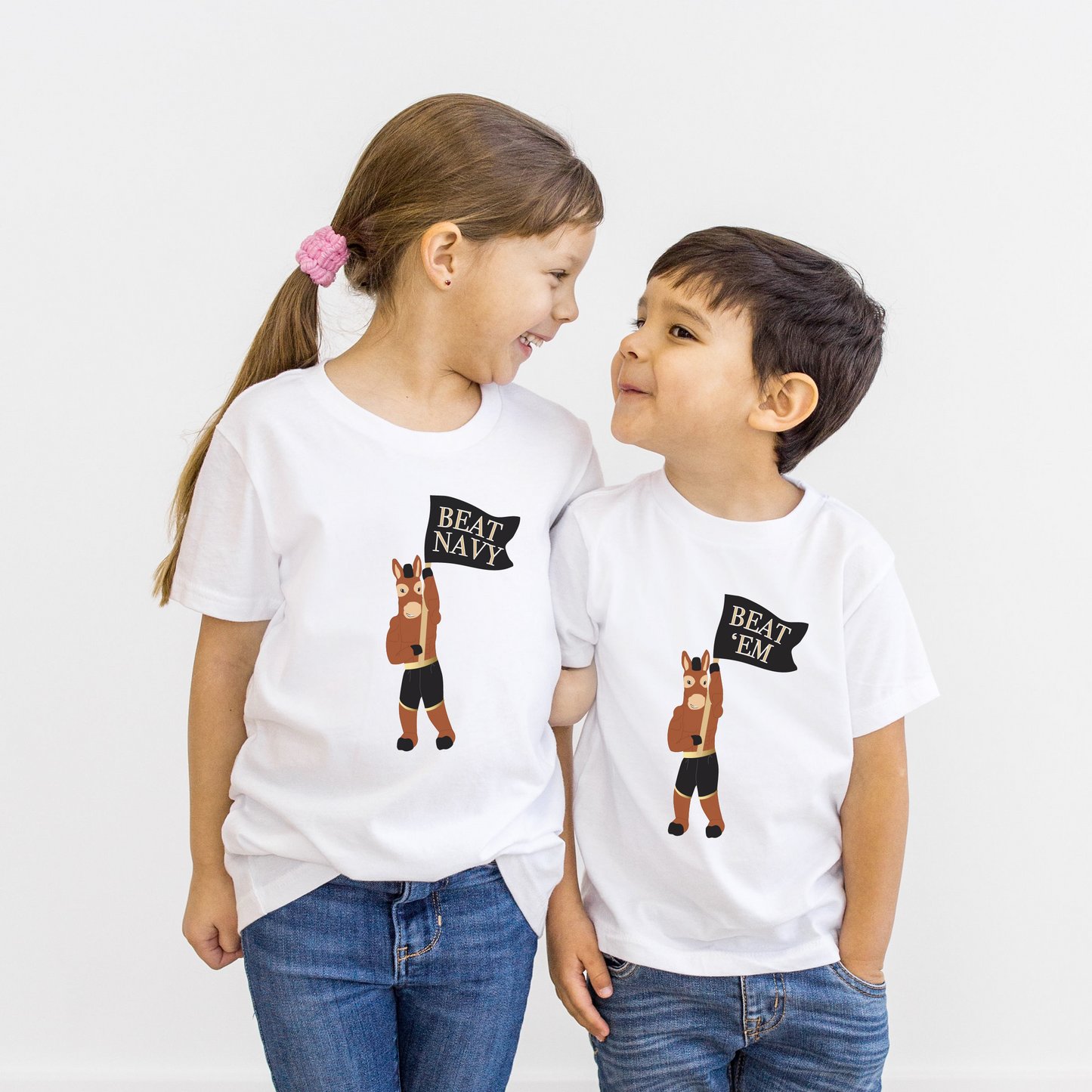 Beat 'Em Blackjack the Mule White Tee