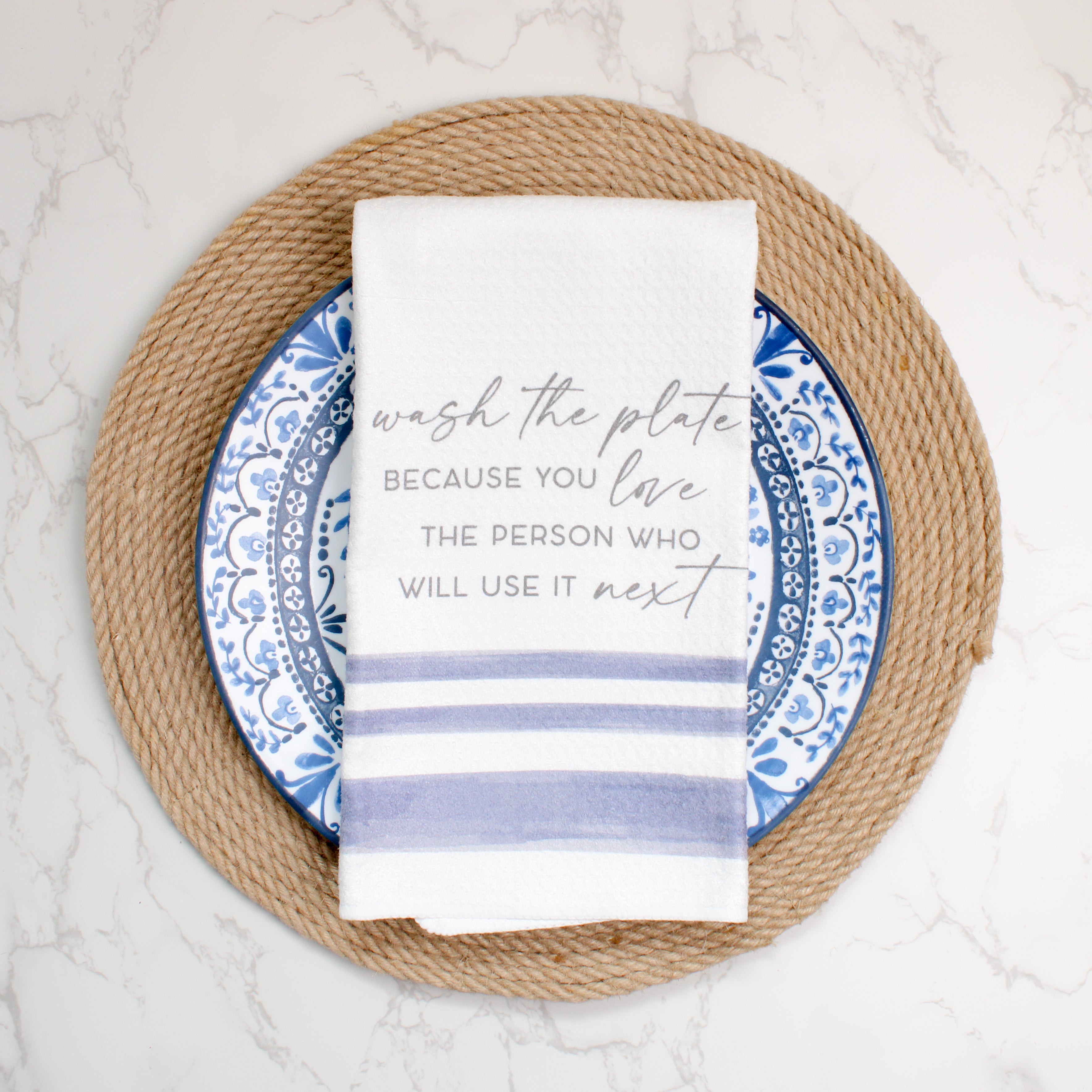 Wash the Plate Mother Teresa Dish Towel