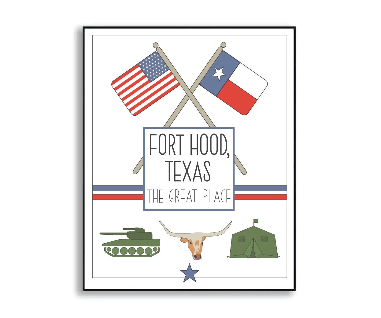 fort hood print