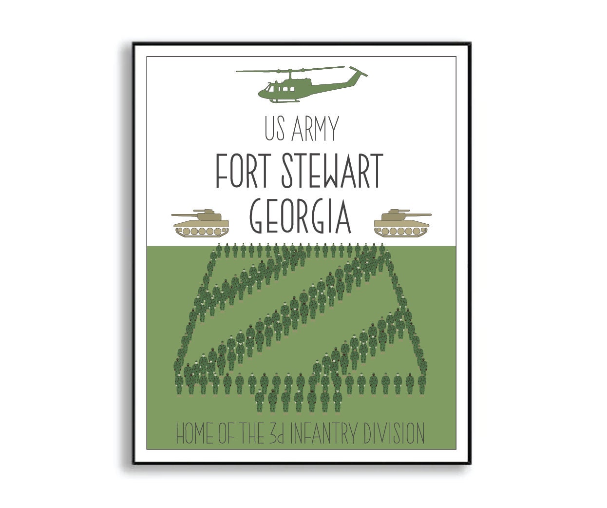 fort stewart + hunter army airfield print