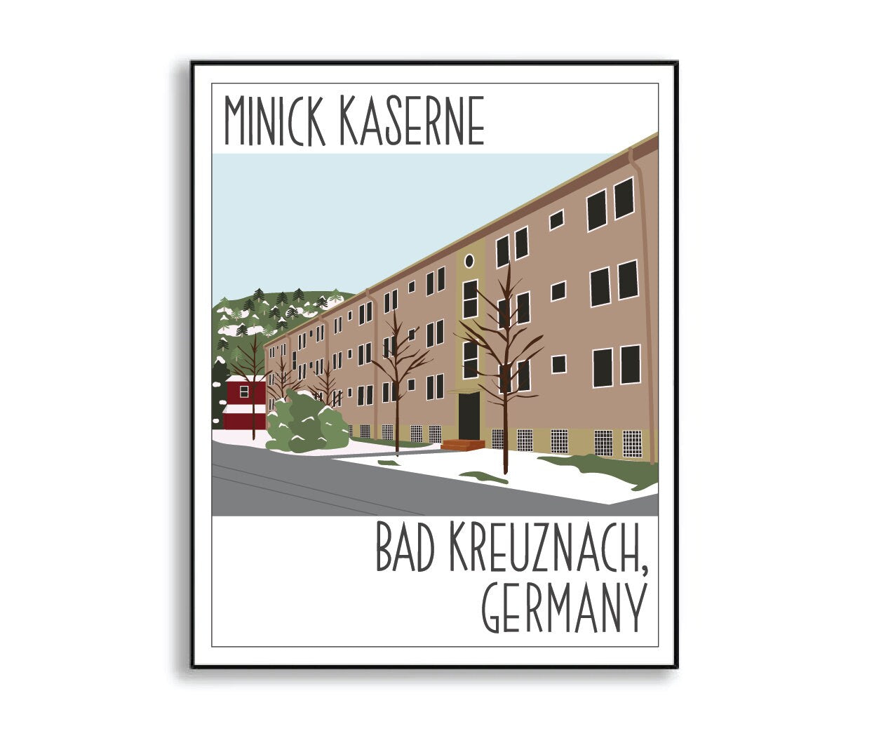 minick kaserne, bad kreuznach print