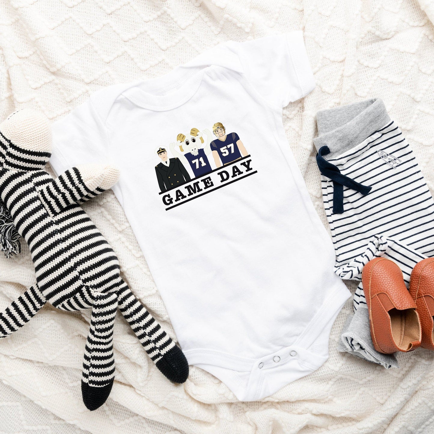navy football game day tshirt