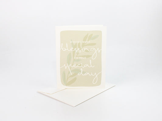 Blessings on Your Special Day Greeting Card