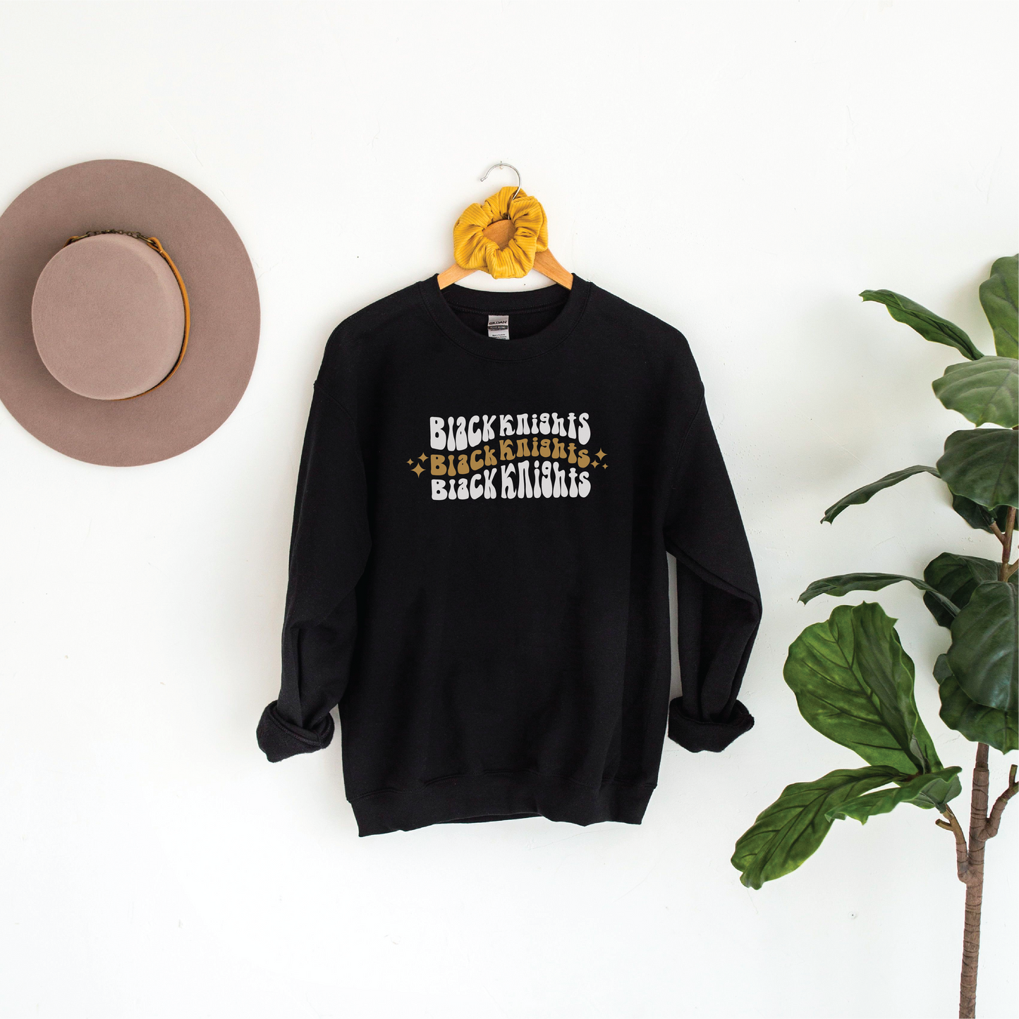 Black Knights Retro Crew Neck Sweatshirt