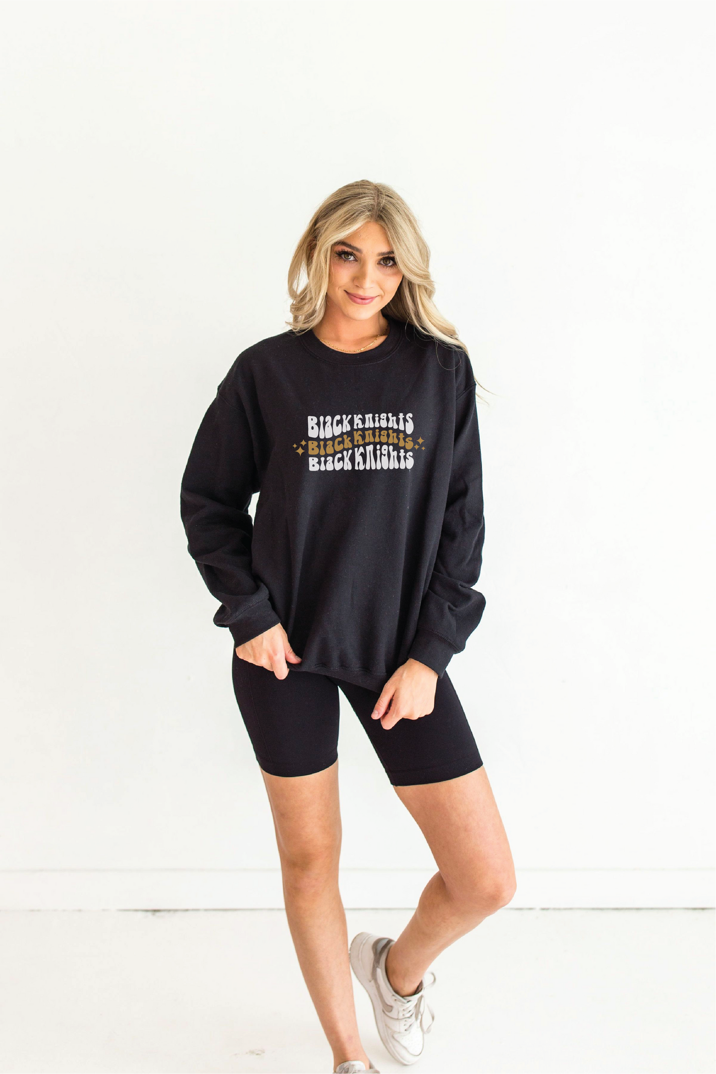 Black Knights Retro Crew Neck Sweatshirt