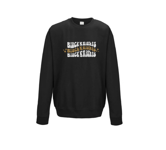Black Knights Retro Crew Neck Sweatshirt