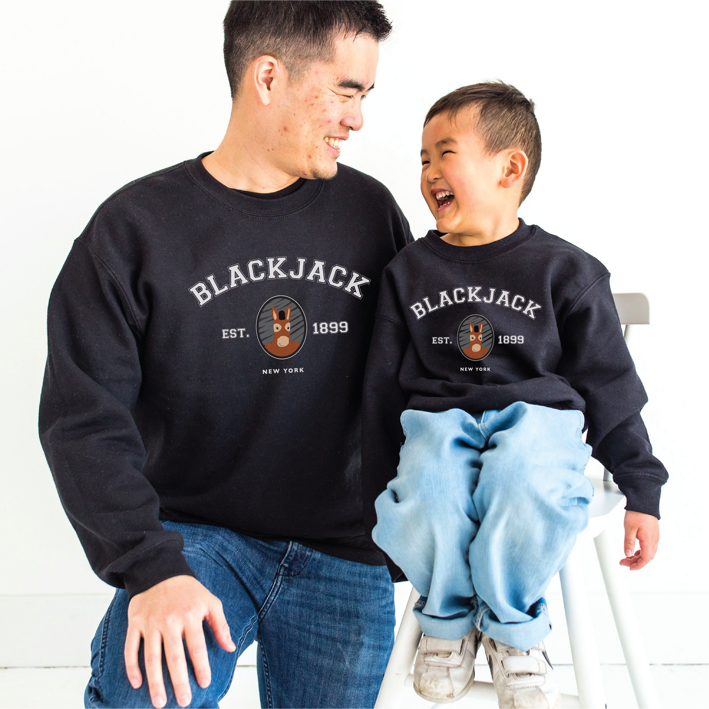 Blackjack the Mule Varsity Crew Neck Sweatshirt