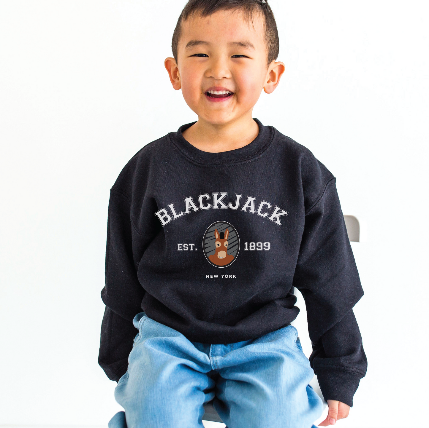 Blackjack the Mule Varsity Crew Neck Sweatshirt