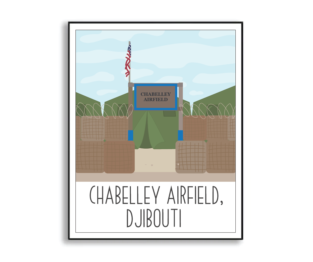 Chabelley Airfield Djibouti Print