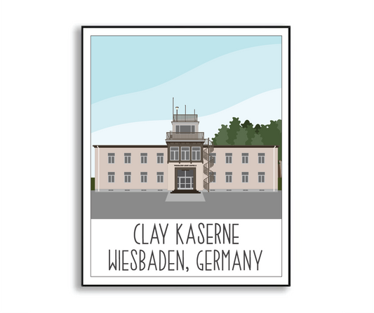 Clay Kaserne Wiesbaden Print