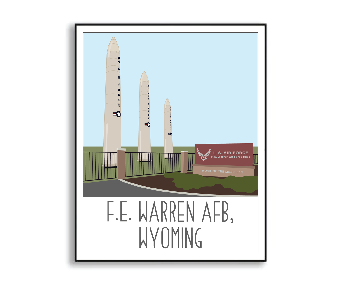 FE Warren Air Force Base Print