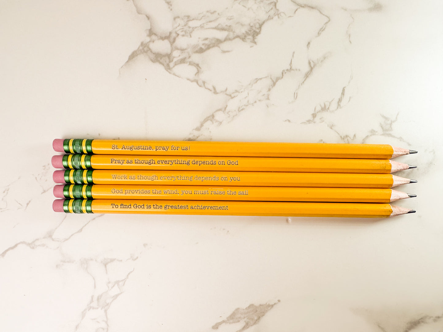 St. Augustine of Hippo Engraved Pencils