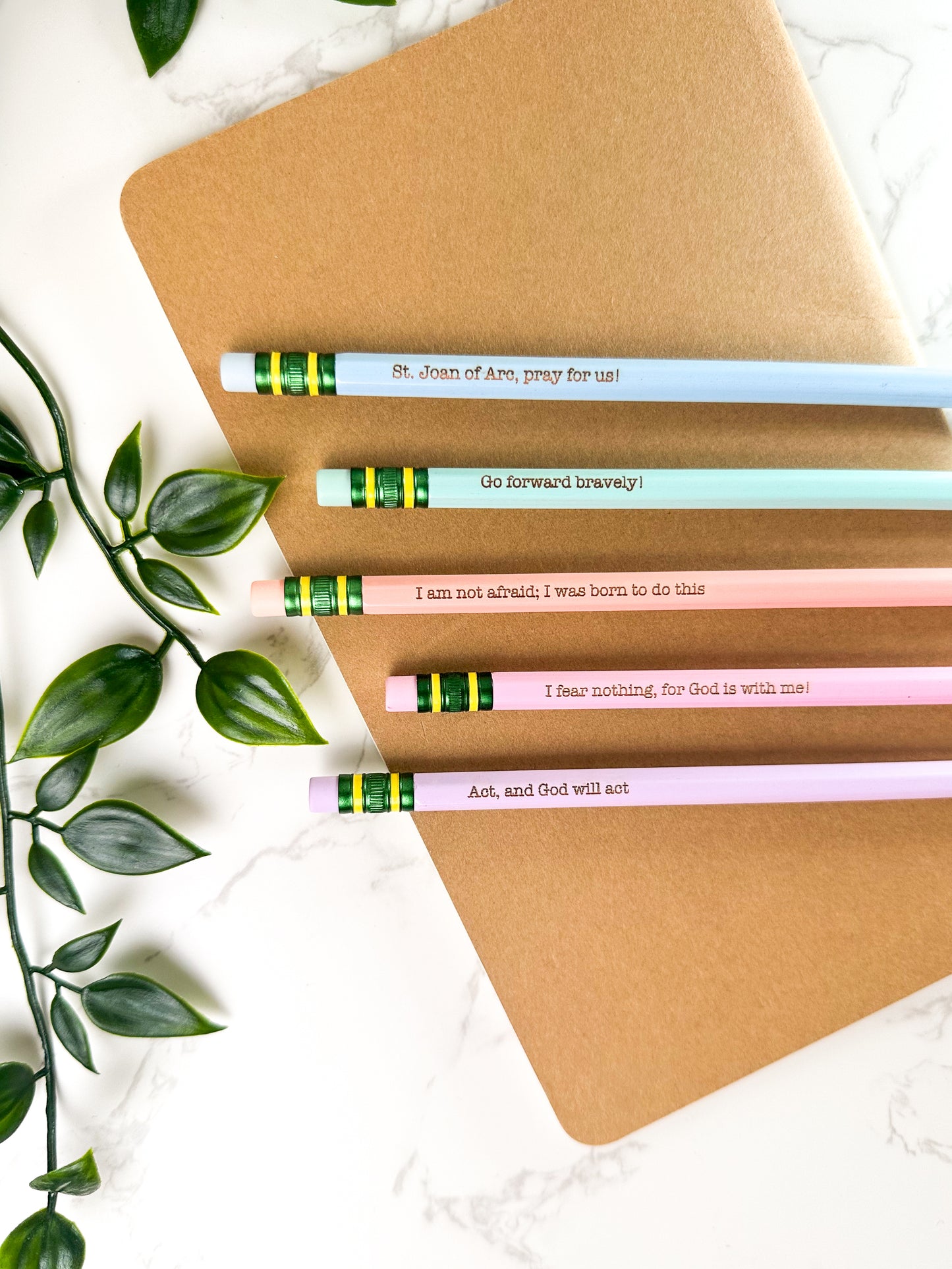 St. Joan of Arc Engraved Pencils
