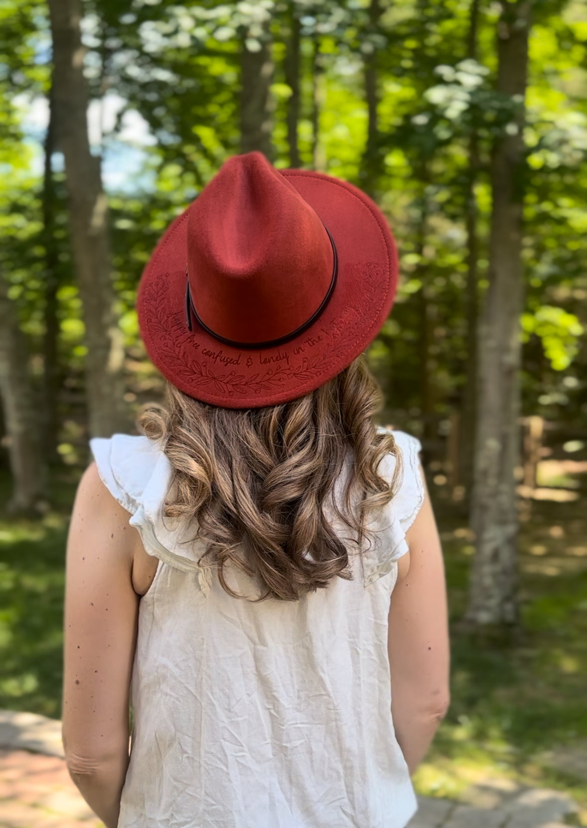 Happy Free Confused and Lonely in the Best Way Fedora