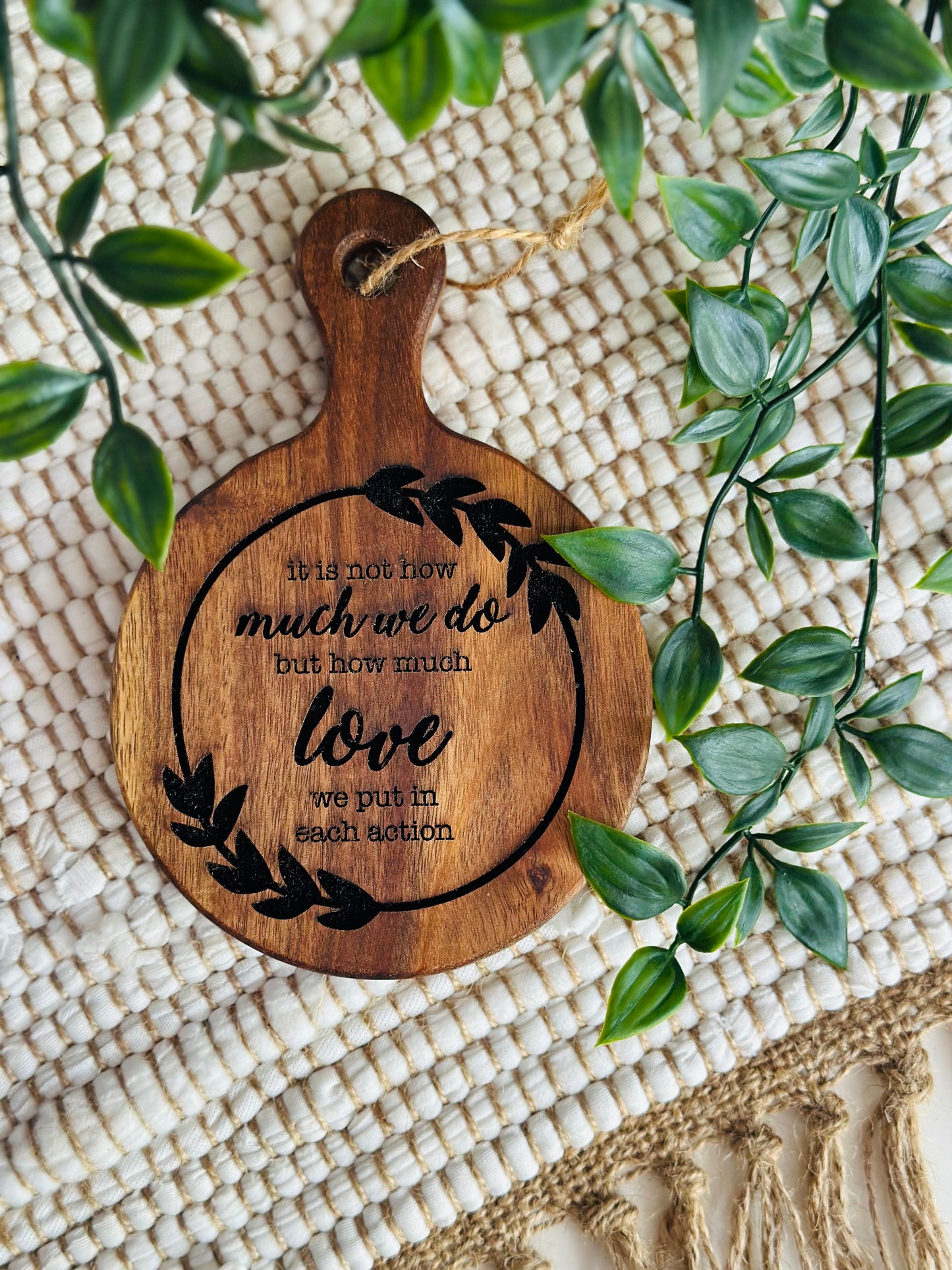 Love in Each Action Mini Serving Board