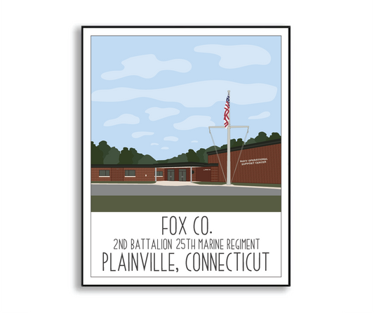 Marine Corps Reserve Center Fox Company Plainville CT Print