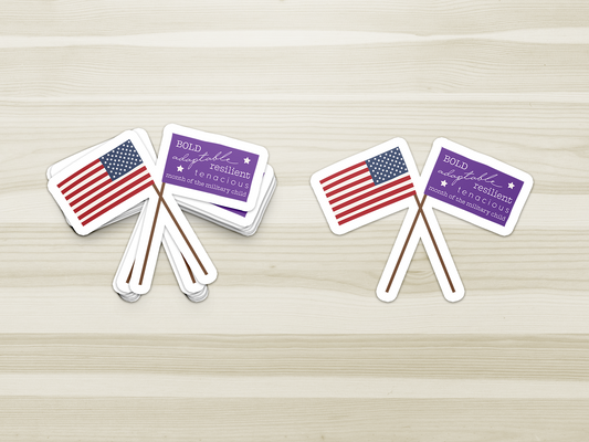 Month of the Military Child Flag Sticker