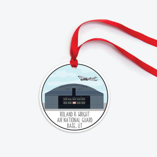 Roland R Wright Air National Guard Base Ornament