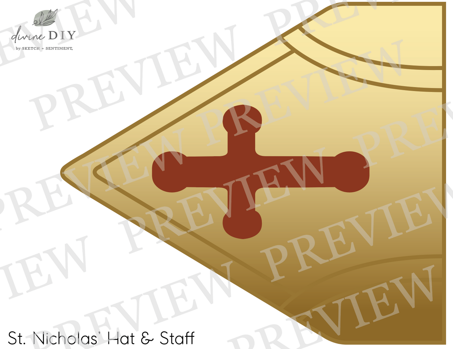 St. Nicholas' Hat and Staff Printable