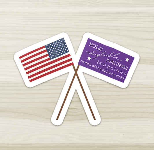 Month of the Military Child Flag Sticker