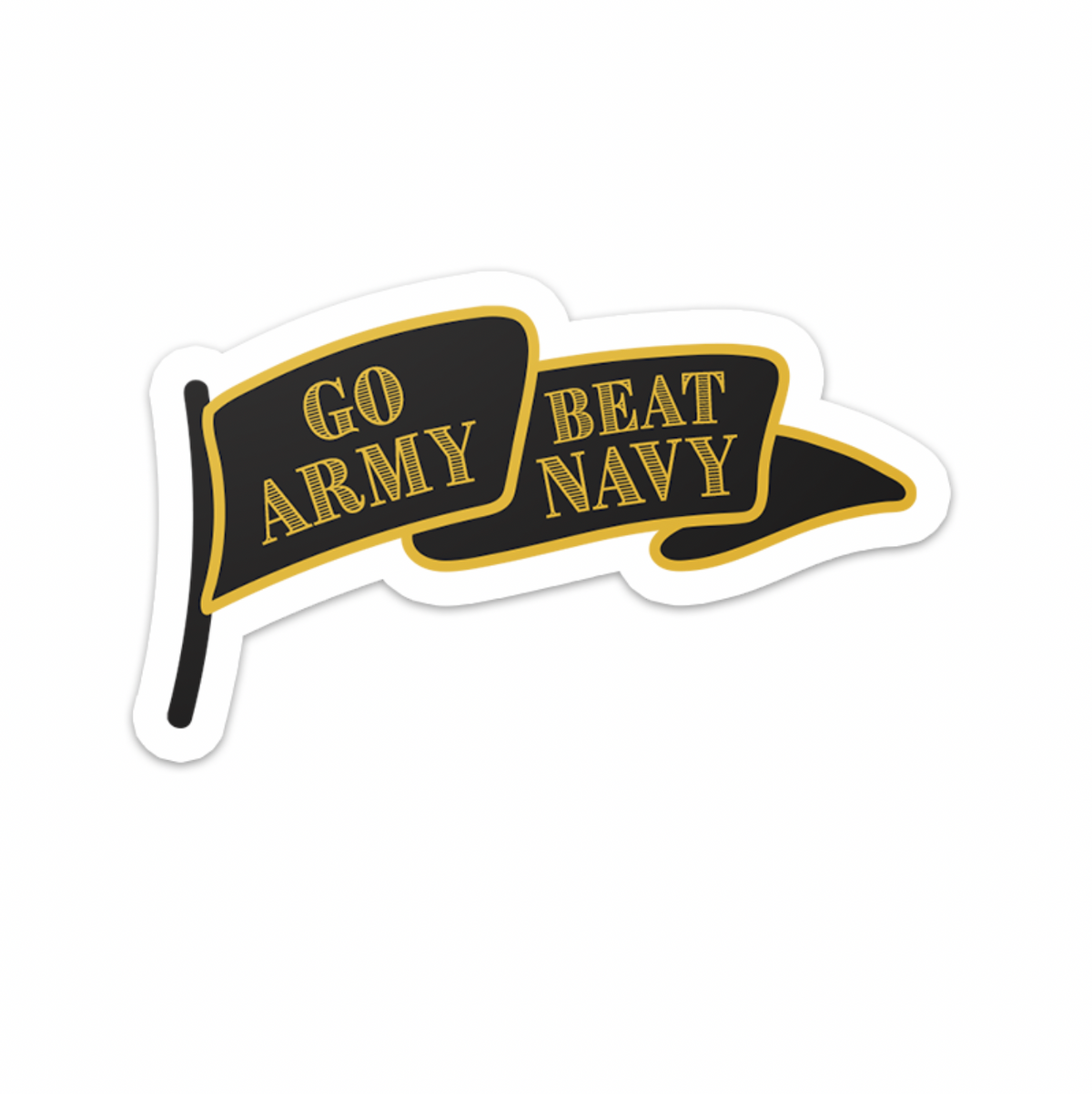 Go Army Beat Navy Flag Sticker