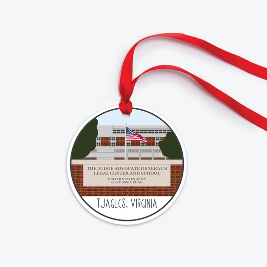 The Judge Advocate Generals Legal Center and School Ornament