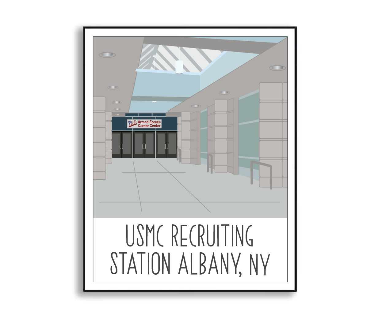 USMC Recruiting Station Albany Print