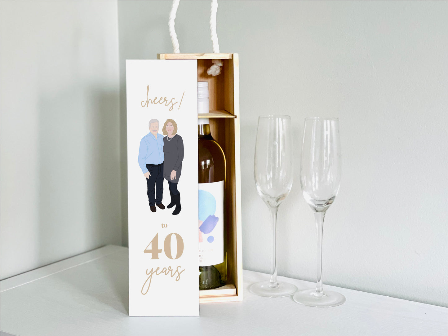 custom portrait wine case