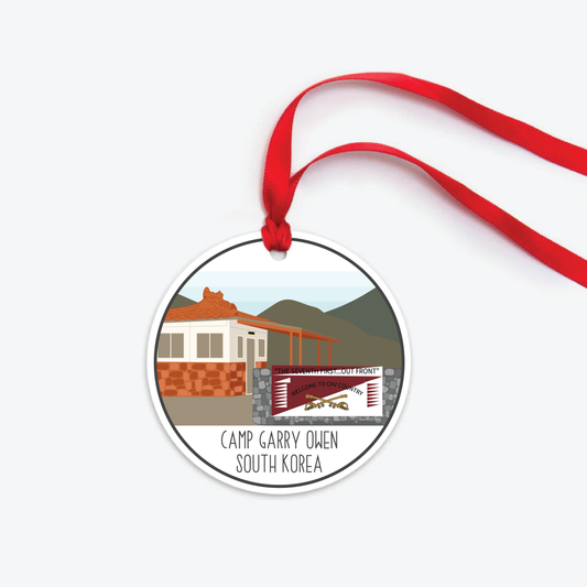 camp garry owen ornament two sided