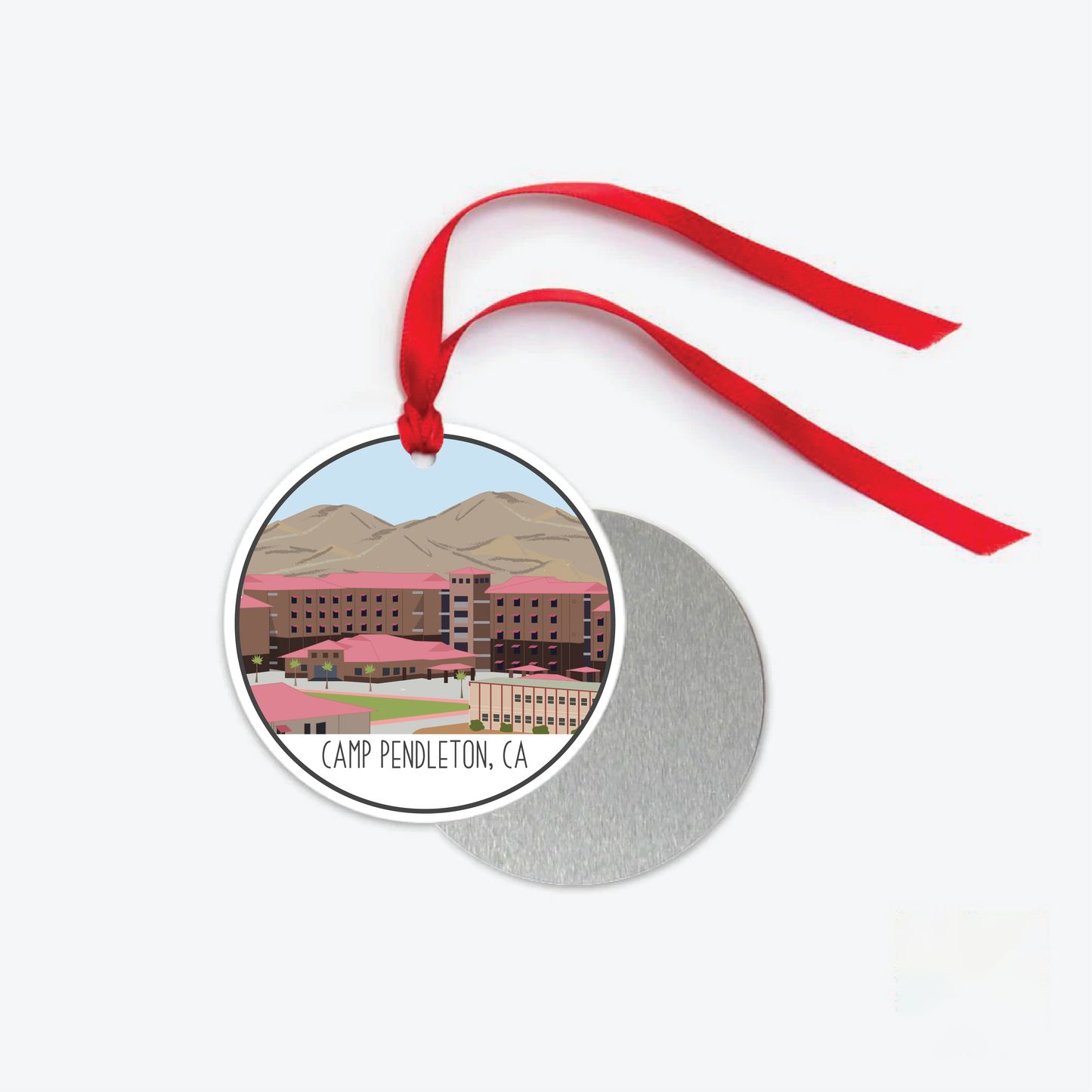 camp pendleton ornament one sided