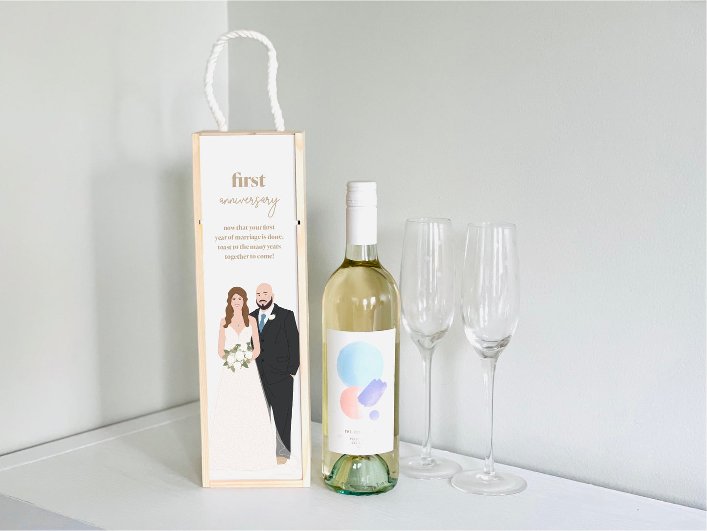 custom portrait wine case