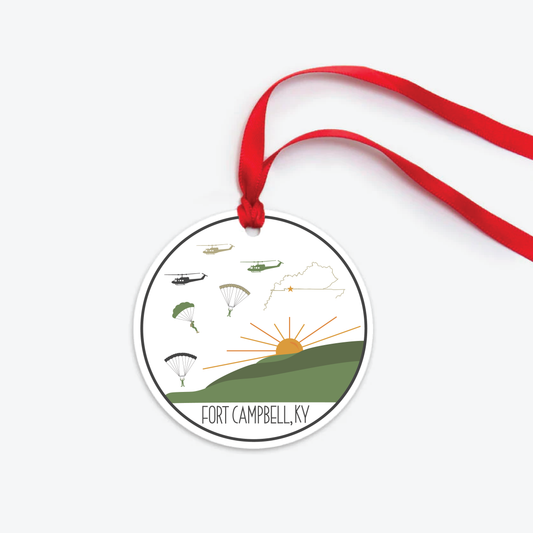 fort campbell ornament two sided