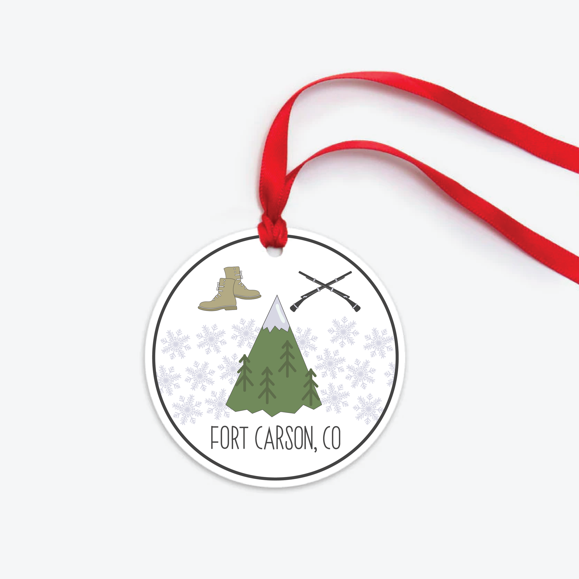fort carson ornament two sided