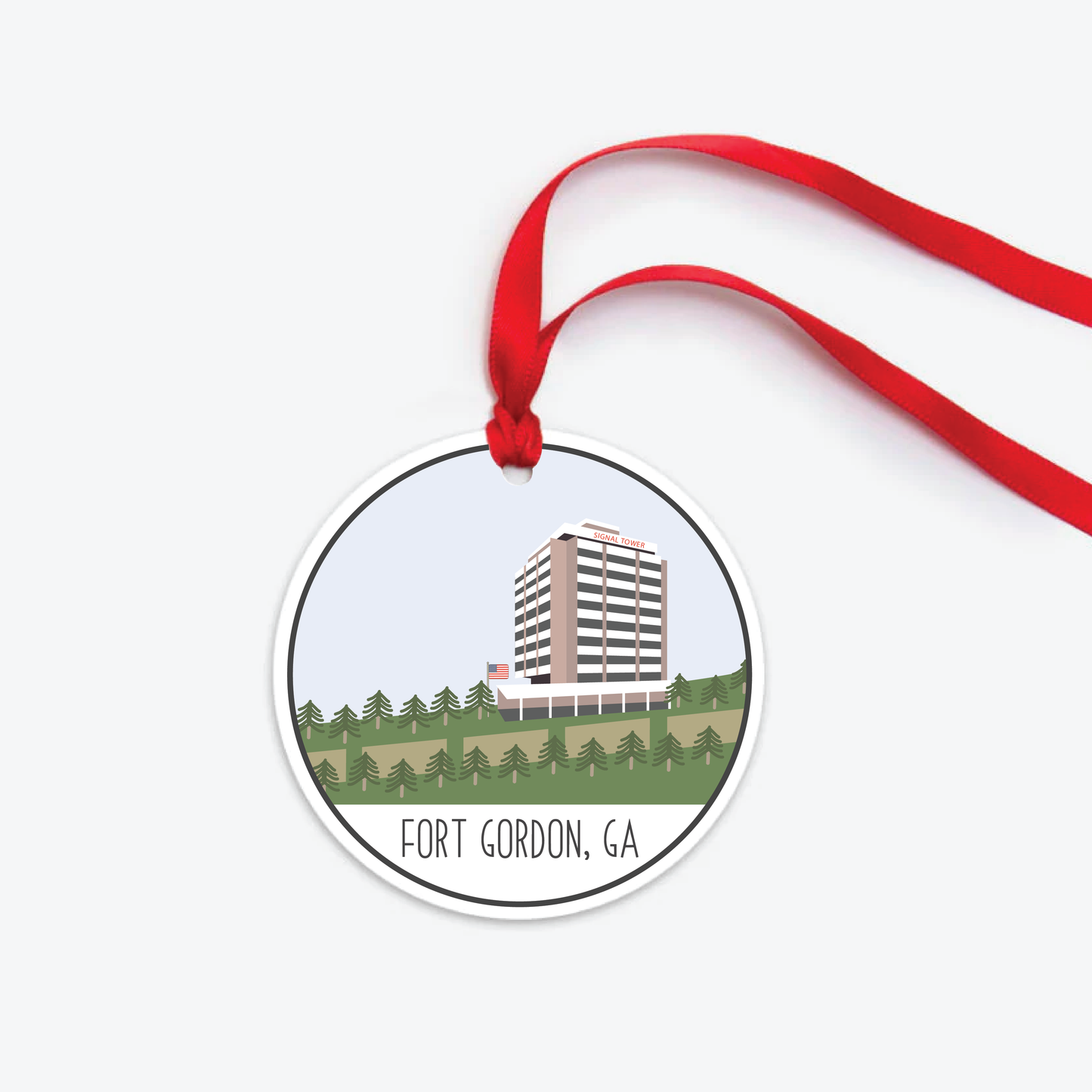 fort gordon ornament two sided