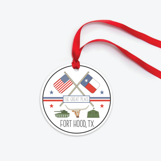 fort hood ornament two sided