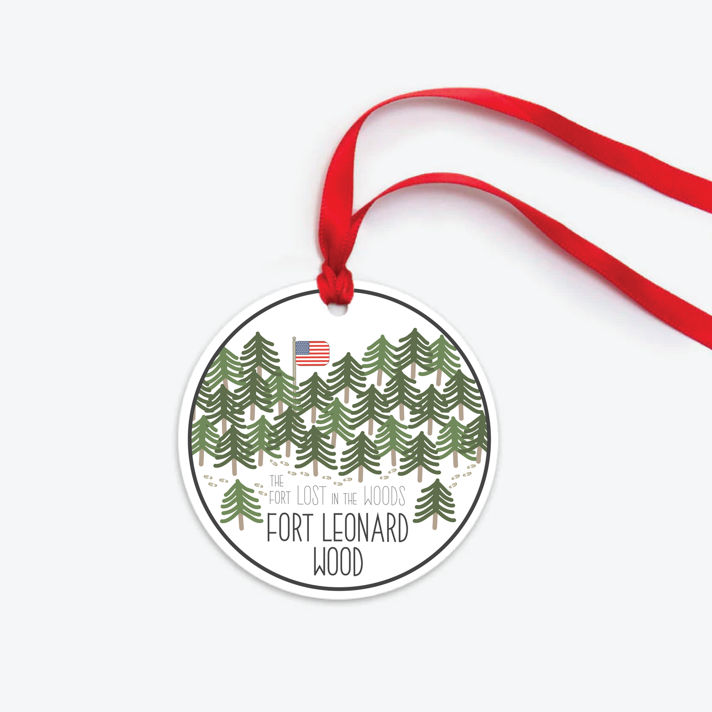 fort leonard wood ornament two sided