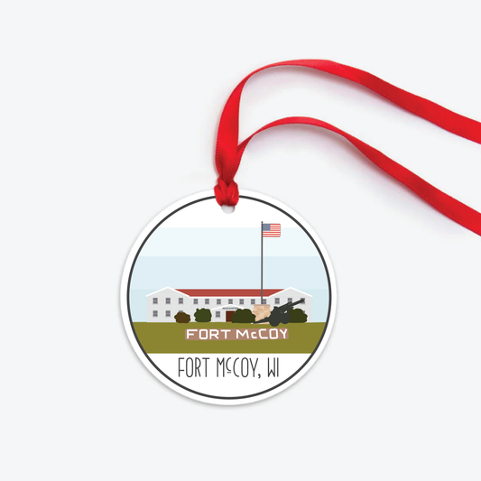 fort mccoy ornament two sided