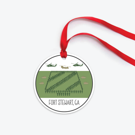 fort stewart + hunter army airfield ornament two sided / fort stewart