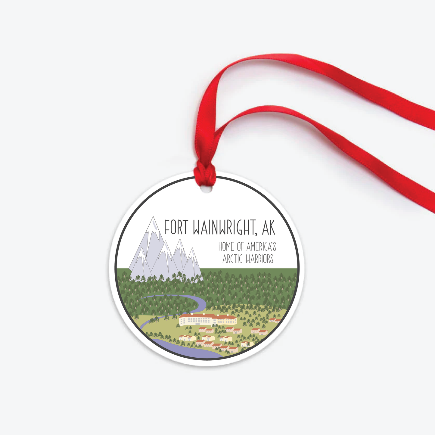 fort wainwright ornament two sided