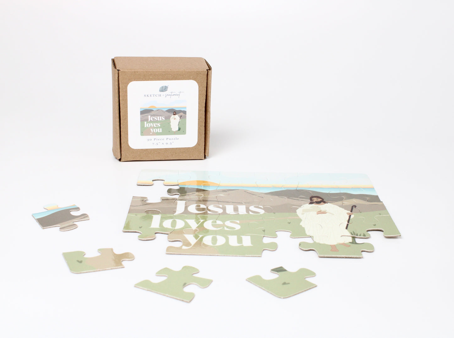jesus loves you christian puzzle