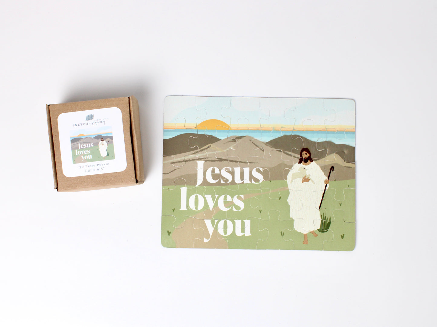 jesus loves you christian puzzle