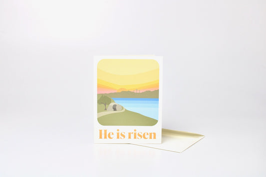 he is risen greeting card