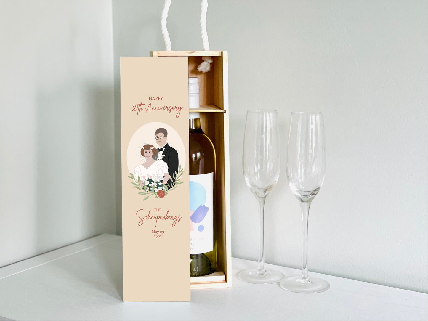 custom portrait wine case