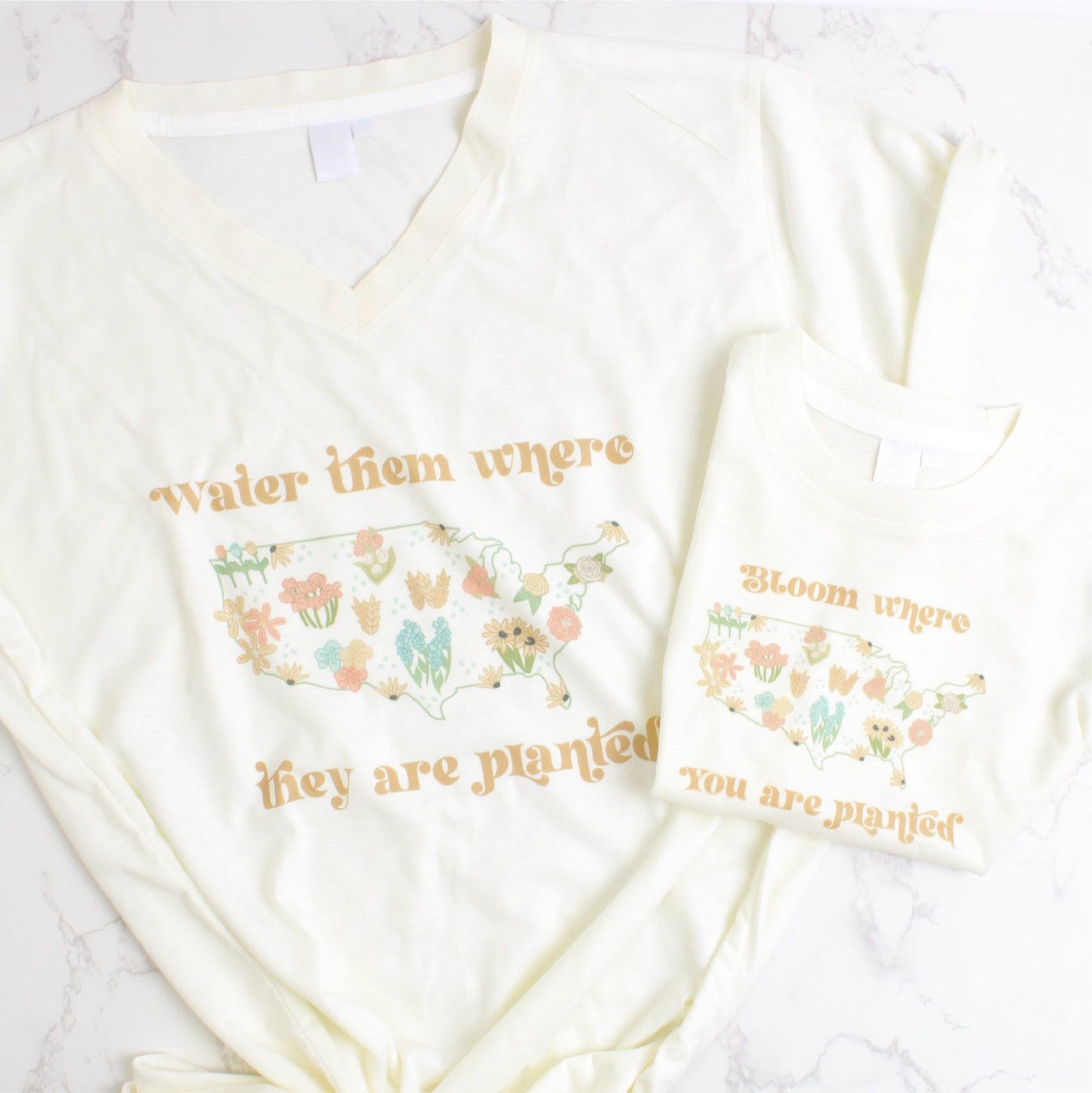 water them where they are planted usa tee