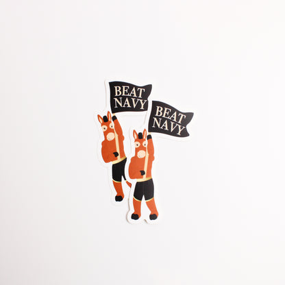 Blackjack the Mule Beat Navy Sticker